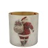 RUBY WHITE T-LIGHT SANTA 15X15CM NM