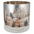 RUBY SILVER T-LIGHT WINTER HOUSE 25X25CM