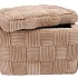 STRIPE CARAMEL POOF RECTANGLE LAYERS 60X40X42CM