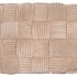 STRIPE CARAMEL POOF RECTANGLE LAYERS 60X40X42CM