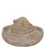 CONCRETE GOLDEN PLATE SANTA 21X17X8CM