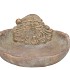 CONCRETE GOLDEN PLATE SANTA 25X20X4CM