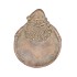 CONCRETE GOLDEN PLATE SANTA 25X20X4CM