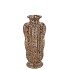 SUUS BROWN VASE LONG LEOPARD GLAZE 12X12X26CM