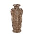 SUUS BROWN VASE LONG LEOPARD GLAZE 13X13X31CM