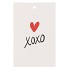 GIFT BOUQUET CARD XOXO WHITE 6X9CM P/25