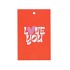 GIFT BOUQUET CARD LOVE YOU ORANGE 6X9CM P/25
