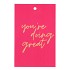 GIFT BOUQUET CARD DOING GREAT FUCHSIA 6X9CM P/25