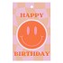 GIFT BOUQUET CARD HAPPY BIRTHDAY ORANGE 6X9CM P/25