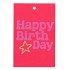 GIFT BOUQUET CARD HAPPY BIRTHDAY FUCHSIA 6X9CM P/25