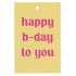 GIFT BOUQUET CARD HAPPY B-DAY YELLOW 6X9CM P/25