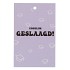 GIFT BOUQUET CARD GESLAAGD LILAC 6X9CM P/25