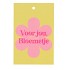 GIFT BOUQUET CARD BLOEMETJE YELLOW 6X9CM P/25
