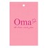 GIFT BOUQUET CARD OMA HOU VAN JOU PINK 6X9CM P/25