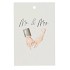 GIFT BOUQUET CARD MR & MS WHITE 6X9CM P/25