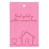GIFT BOUQUET CARD VEEL GELUK PINK 6X9CM P/25