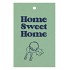 GIFT BOUQUET CARD HOME SWEET GREEN 6X9CM P/25