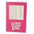GIFT TILE CARD LOVE YOU FUCHSIA 21X14X1CM