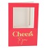 GIFT TILE CARD CHEERS TO YOU PINK 21X14X1CM