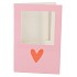 GIFT TILE CARD HEART PINK 21X14X1CM