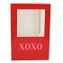 GIFT TILE CARD XOXO RED 21X14X1CM
