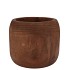 WOODY DARK NATURAL BROWN POT 18X18X14CM