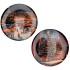 MELAMINE PRINT MULTI COLOR PLATE X-MAS TREE ASS 33X33CM
