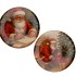 MELAMINE PRINT RED PLATE X-MAS SANTA ASS 33X33CM