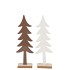 LAUREN BROWN WHITE X-MAS TREE WOOD 7X4X21CM