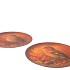 MELAMINE PRINT BROWN PLATE BIRD ASS 33X33CM