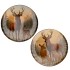 MELAMINE PRINT BROWN PLATE DEER ASS 33X33CM