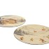 MELAMINE PRINT BROWN PLATE SNOW AND CABIN ASS 33X33CM