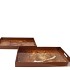 MELAMINE PRINT BROWN TRAY RECTANGLE OWL ASS 40X26X4CM