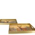 MELAMINE PRINT BROWN TRAY RECTANGLE DEER ASS 40X26X4CM
