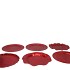 MELAMINE RED PLATE ASS 33X33CM