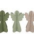 FELT GREEN BEIGE WHITE ANGEL ASS 33X33X42CM