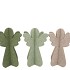 FELT GREEN BEIGE WHITE ANGEL ASS 24X24X30CM