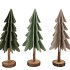 FELT GREEN BEIGE X-MAS TREE STAND ASS 16X36CM