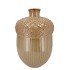 MIKA CARAMEL VASE ACORN 17X17X26CM