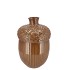 MIKA BROWN VASE ACORN 11X11X16CM