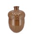 MIKA BROWN VASE ACORN 14X14X20CM