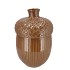 MIKA BROWN VASE ACORN 17X17X26CM