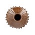 MIKA BROWN VASE CHESTNUT 16X16X17CM