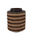 CRUZ BROWN LATERN ROUND STRIPES 8X12X17CM