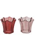 JAZZ PINK T-LIGHT GLASS  ASS 10X9CM