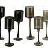 JAZZ GREEN CANDLE HOLDER WITH FOOT ASS P/3 8X20CM