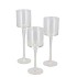 JAZZ CLEAR CANDLE HOLDER WITH FOOT ASS P/3 8X20CM