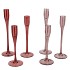 JAZZ PINK CANDLE HOLDER STRAIGHT ASS P/3 8X21CM
