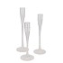 JAZZ CLEAR CANDLE HOLDER STRAIGHT ASS P/3 8X21CM