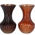 TAYLOR BROWN VASE CONE NECK ASS 10X18CM